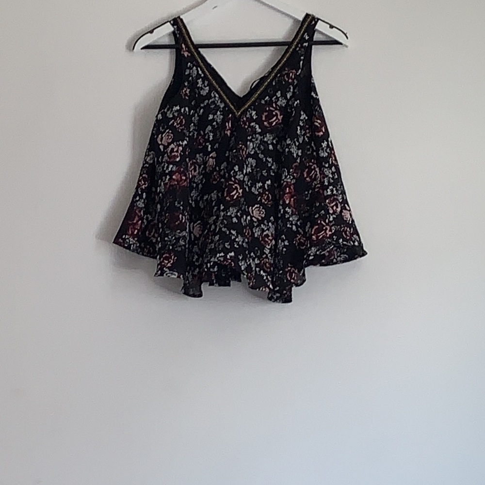 Dex V Neck Roses Blouse Size M - Picture 5 of 9